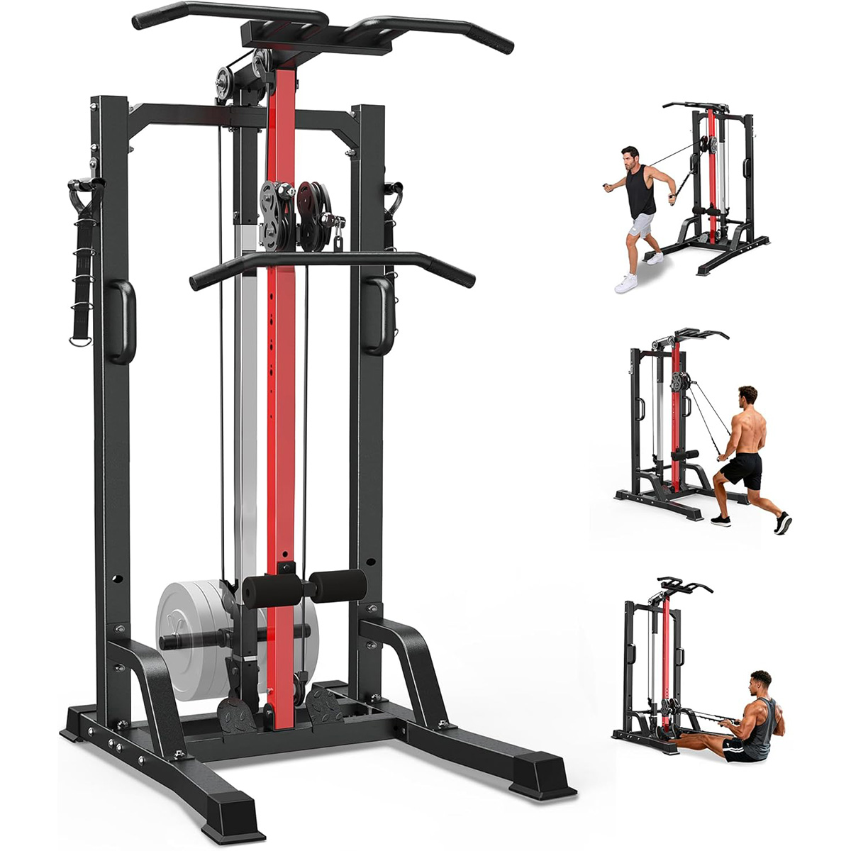 All In One Gym Home Equipment - Pooboo Home Gym Machine - Hoog/laag