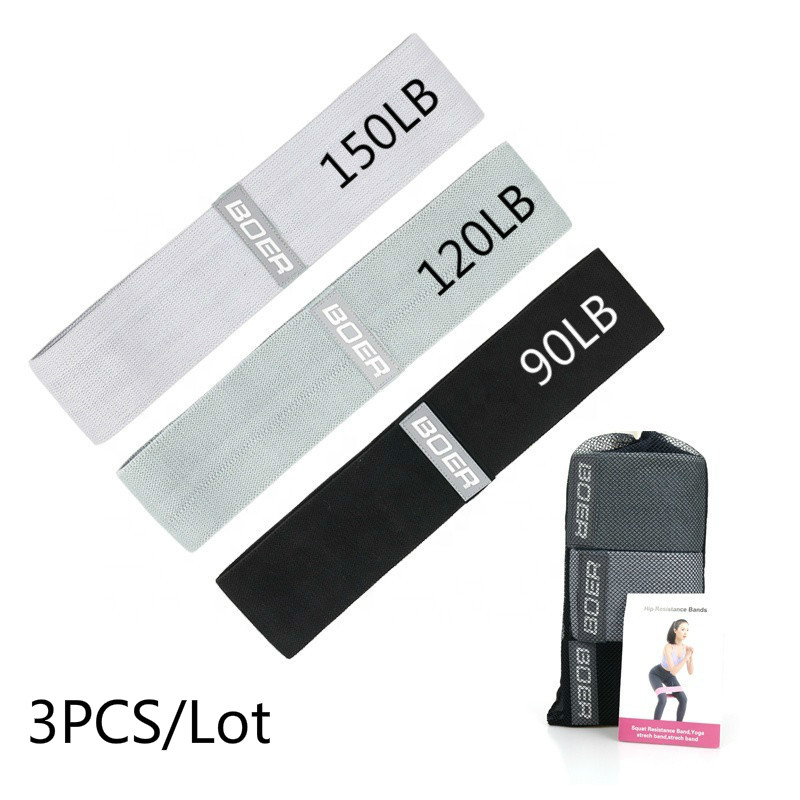 Home Gym Academy - 3Pcs Vrouwen Mannen Stof Resistance Bands