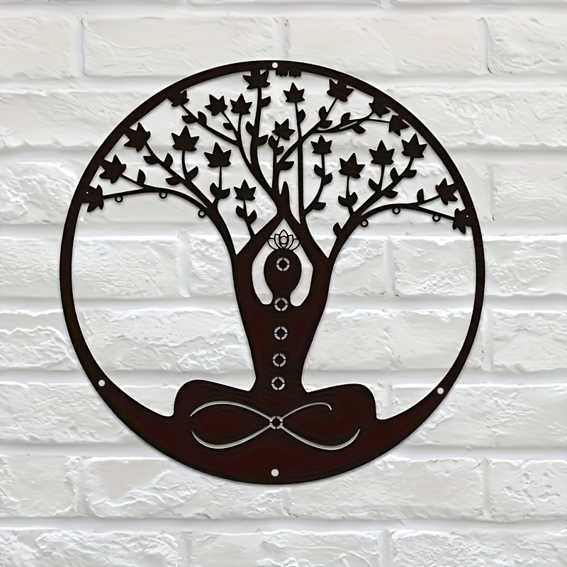 Home Gym Zen - Yoga Meditatie Metalen Wanddecoratie - Levensboom