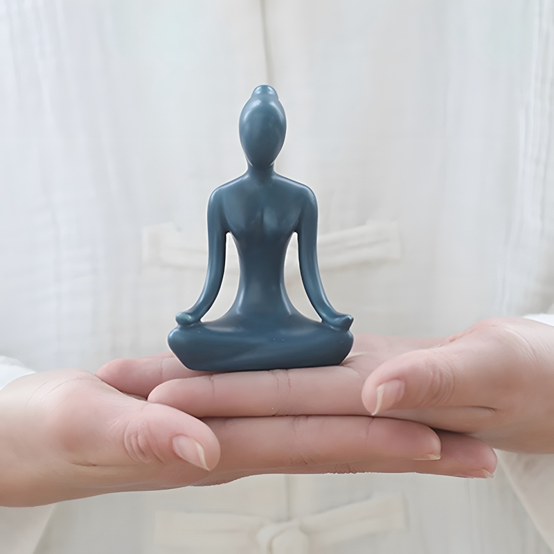 Blauw Zen Abstract Yoga Poses  - Home Gym Zen recensie en prijs