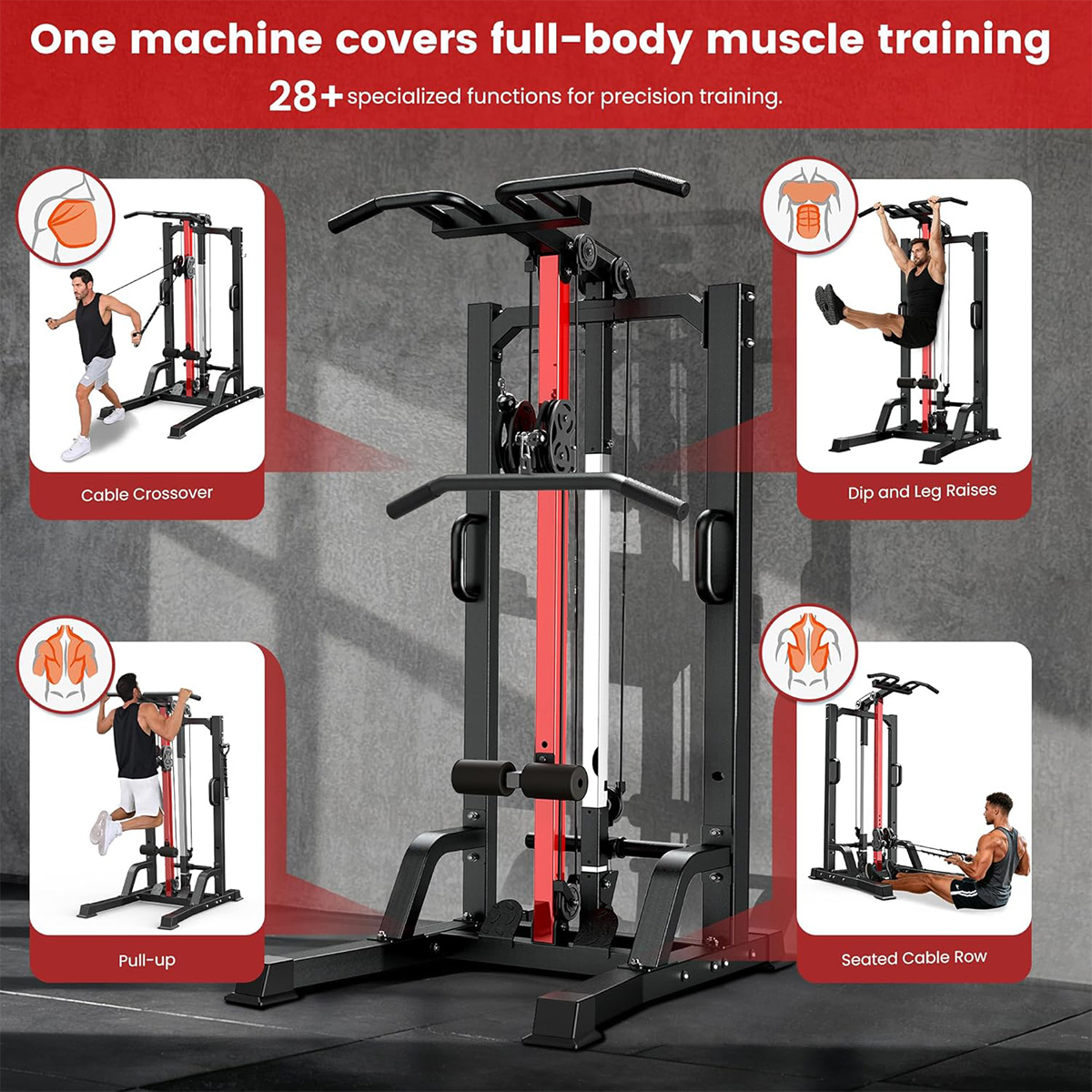 Pooboo Home Gym Machine - Hoog - All In One Gym Home Equipment recensie en prijs