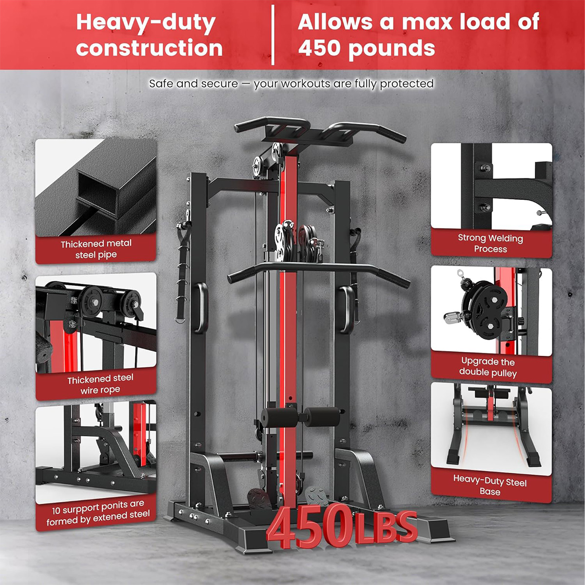 Pooboo Home Gym Machine - Hoog - All In One Gym Home Equipment recensie en prijs